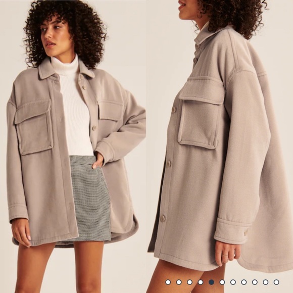 Abercrombie & Fitch Jackets & Blazers - NWT Abercrombie Oversized Cozy Shirt Jacket